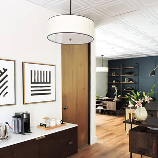 Olvynis Suspension Moderne Minimaliste en Laiton et Tissu