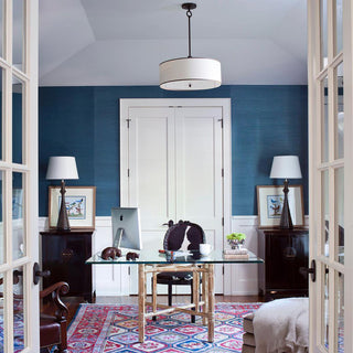 Olvynis Suspension Moderne Minimaliste en Laiton et Tissu