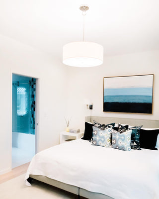 Olvynis Suspension Moderne Minimaliste en Laiton et Tissu
