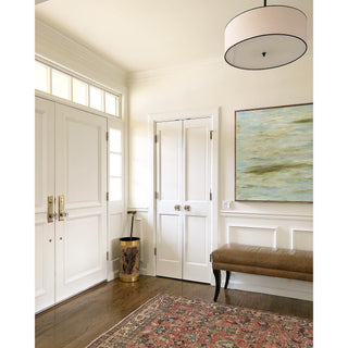 Olvynis Suspension Moderne Minimaliste en Laiton et Tissu