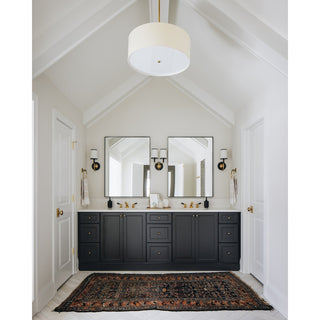 Olvynis Suspension Moderne Minimaliste en Laiton et Tissu