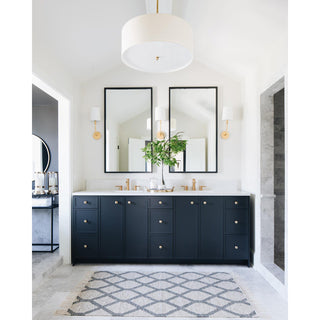 Olvynis Suspension Moderne Minimaliste en Laiton et Tissu
