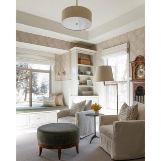 Olvynis Suspension Moderne Minimaliste en Laiton et Tissu