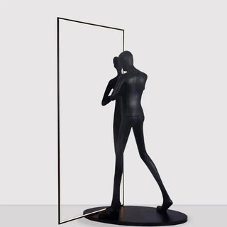 Onoryra Lampadaire Sculptural en Miroir Noir