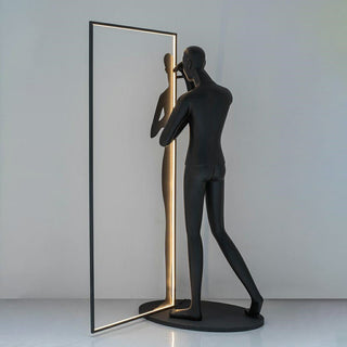 Onoryra Lampadaire Sculptural en Miroir Noir