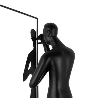 Onoryra Lampadaire Sculptural en Miroir Noir