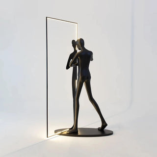 Onoryra Lampadaire Sculptural en Miroir Noir