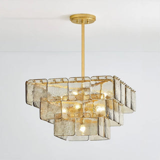Aurora Lustre Élégant en Verre Moderne