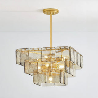 Aurora Lustre Élégant en Verre Moderne