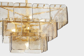 Aurora Lustre Élégant en Verre Moderne