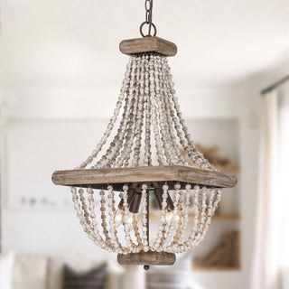 Aursorir Lustre Postmoderne Luxe Bois Métal