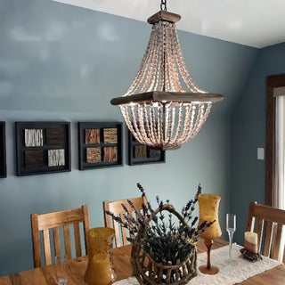 Aursorir Lustre Postmoderne Luxe Bois Métal
