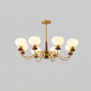 Luma Lustre Lustra Laiton Bois Globe Classique