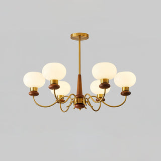 Luma Lustre Lustra Laiton Bois Globe Classique