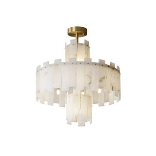 Zosolia Lustre Postmoderne Luxe Laiton Alabastre