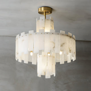 Zosolia Lustre Postmoderne Luxe Laiton Alabastre