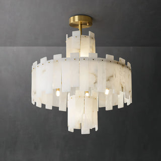 Zosolia Lustre Postmoderne Luxe Laiton Alabastre