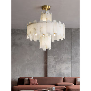 Zosolia Lustre Postmoderne Luxe Laiton Alabastre