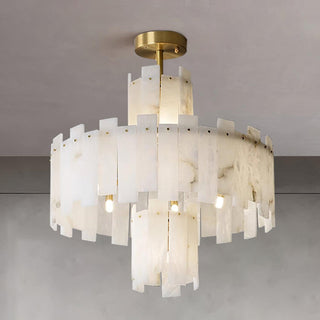 Soraya Lustre Moderne en Albâtre