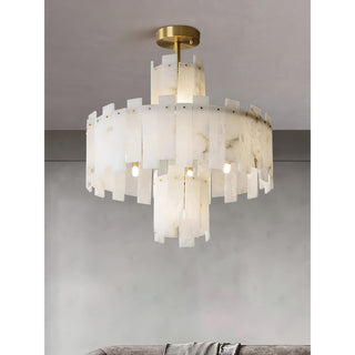 Zosolia Lustre Postmoderne Luxe Laiton Alabastre