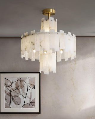 Soraya Lustre Moderne en Albâtre