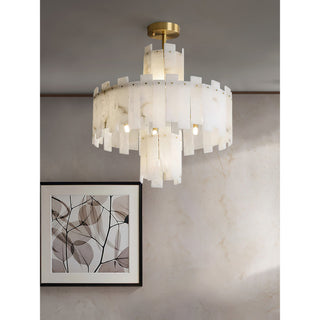Zosolia Lustre Postmoderne Luxe Laiton Alabastre
