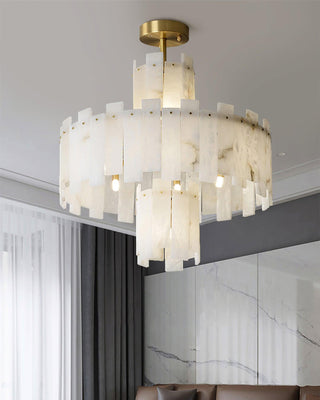 Soraya Lustre Moderne en Albâtre