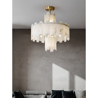Zosolia Lustre Postmoderne Luxe Laiton Alabastre