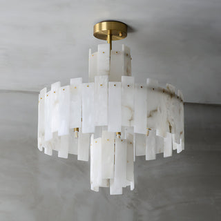 Zosolia Lustre Postmoderne Luxe Laiton Alabastre
