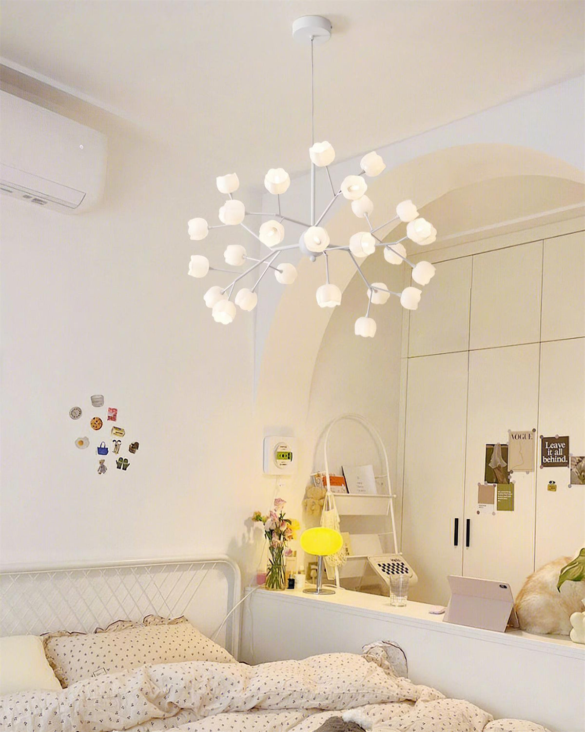 Elora Flower Chandelier-Neutral Decor
