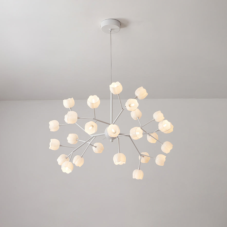Elora Flower Chandelier-Neutral Decor