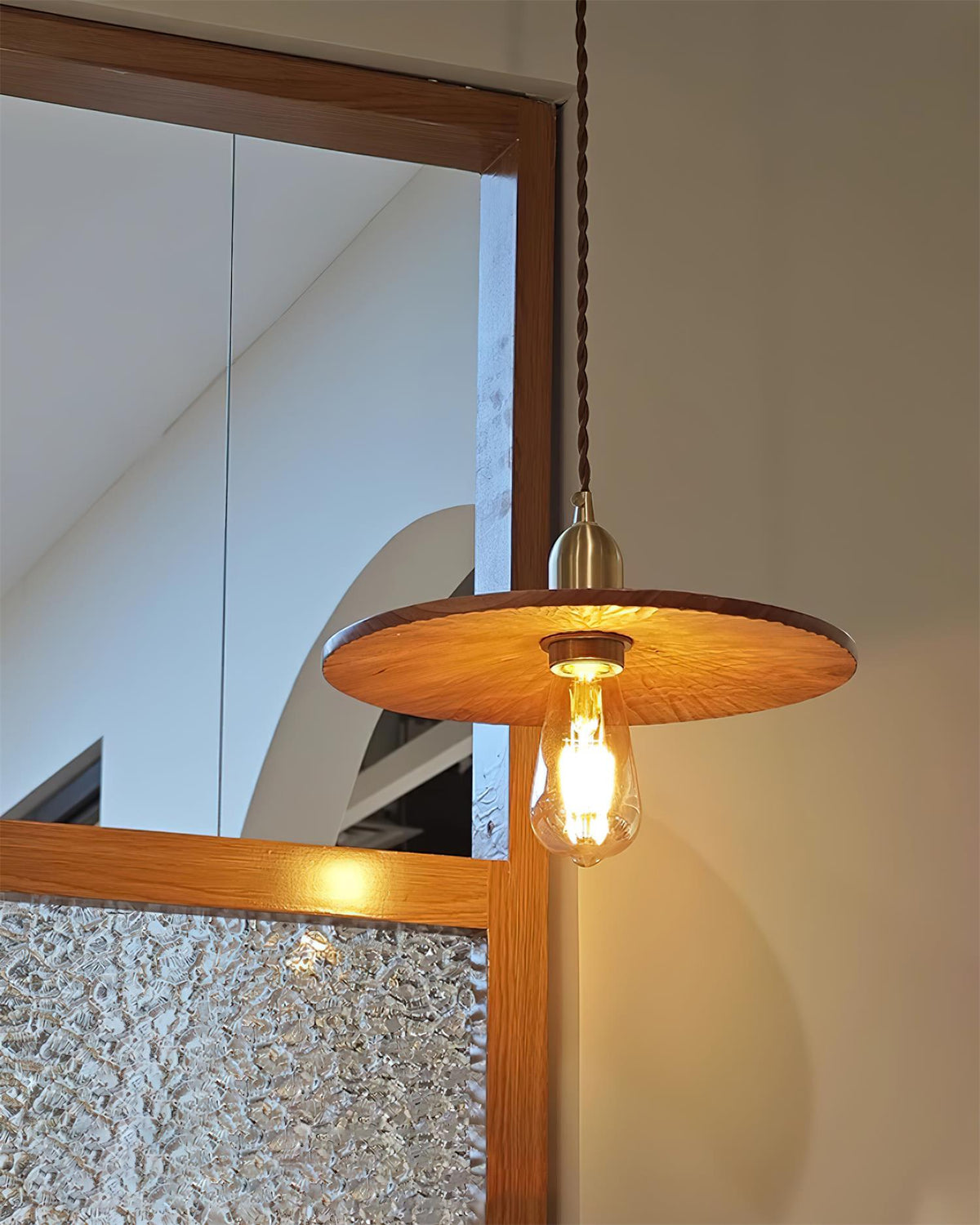 Rei Wood Pendant Lamp-Neutral Decor