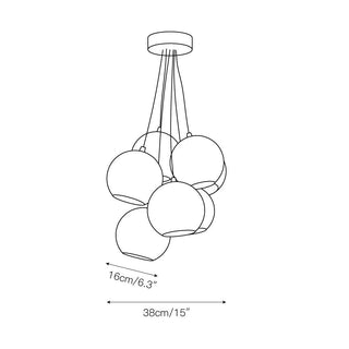 Ucaryra Suspension Moderne Minimaliste Verre Métal