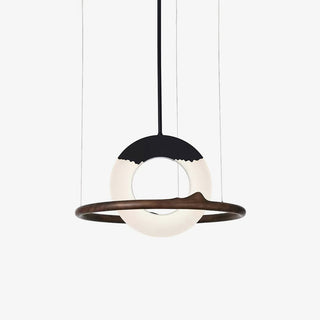 Mytalan Circulaire Acrylique Bois Pendentif Lumière