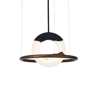 Mytalan Circulaire Acrylique Bois Pendentif Lumière