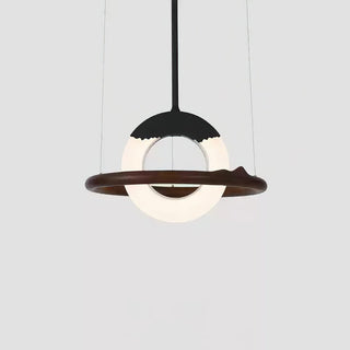 Mytalan Circulaire Acrylique Bois Pendentif Lumière