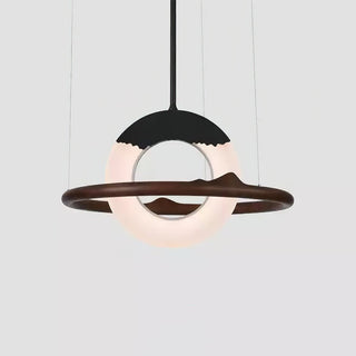 Mytalan Circulaire Acrylique Bois Pendentif Lumière