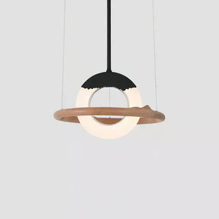 Mytalan Circulaire Acrylique Bois Pendentif Lumière