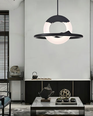 Mytalan Circulaire Acrylique Bois Pendentif Lumière