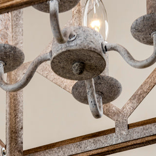 Zelaeora Suspension Métal Bois Créativité Individuelle 4 Lumières
