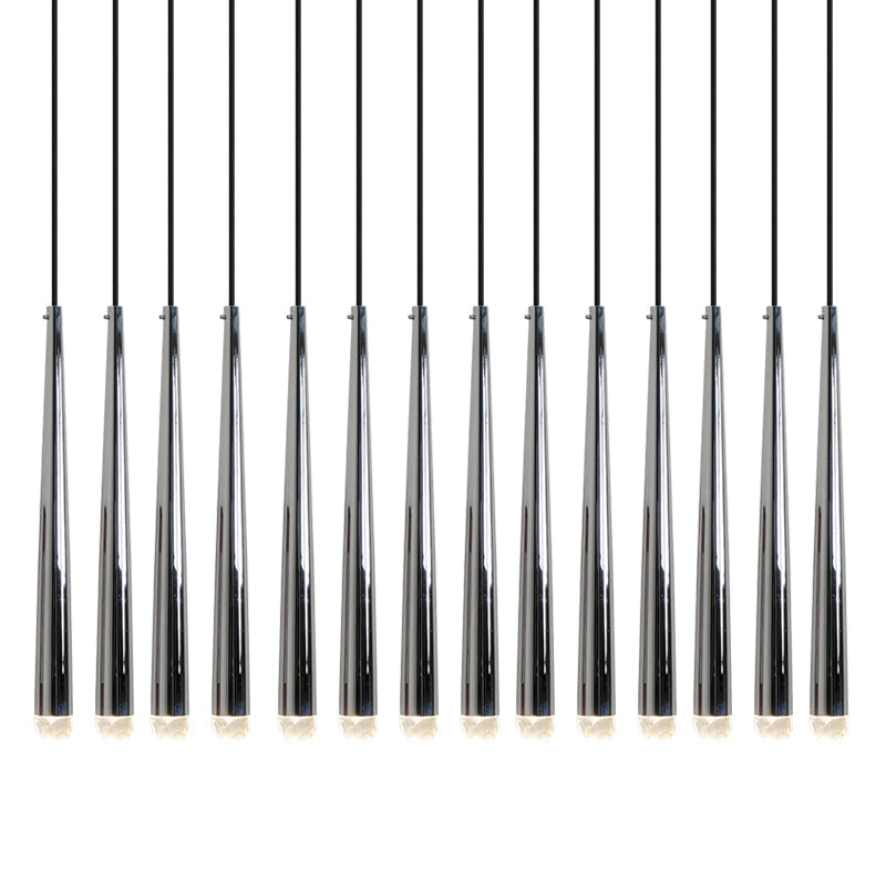 Chandelier with Polished Brass and Crystal Shades Minimalist-Neutral Decor