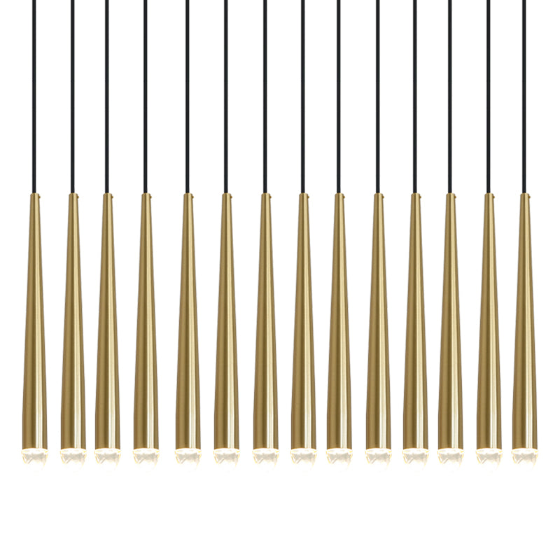 Chandelier with Polished Brass and Crystal Shades Minimalist-Neutral Decor