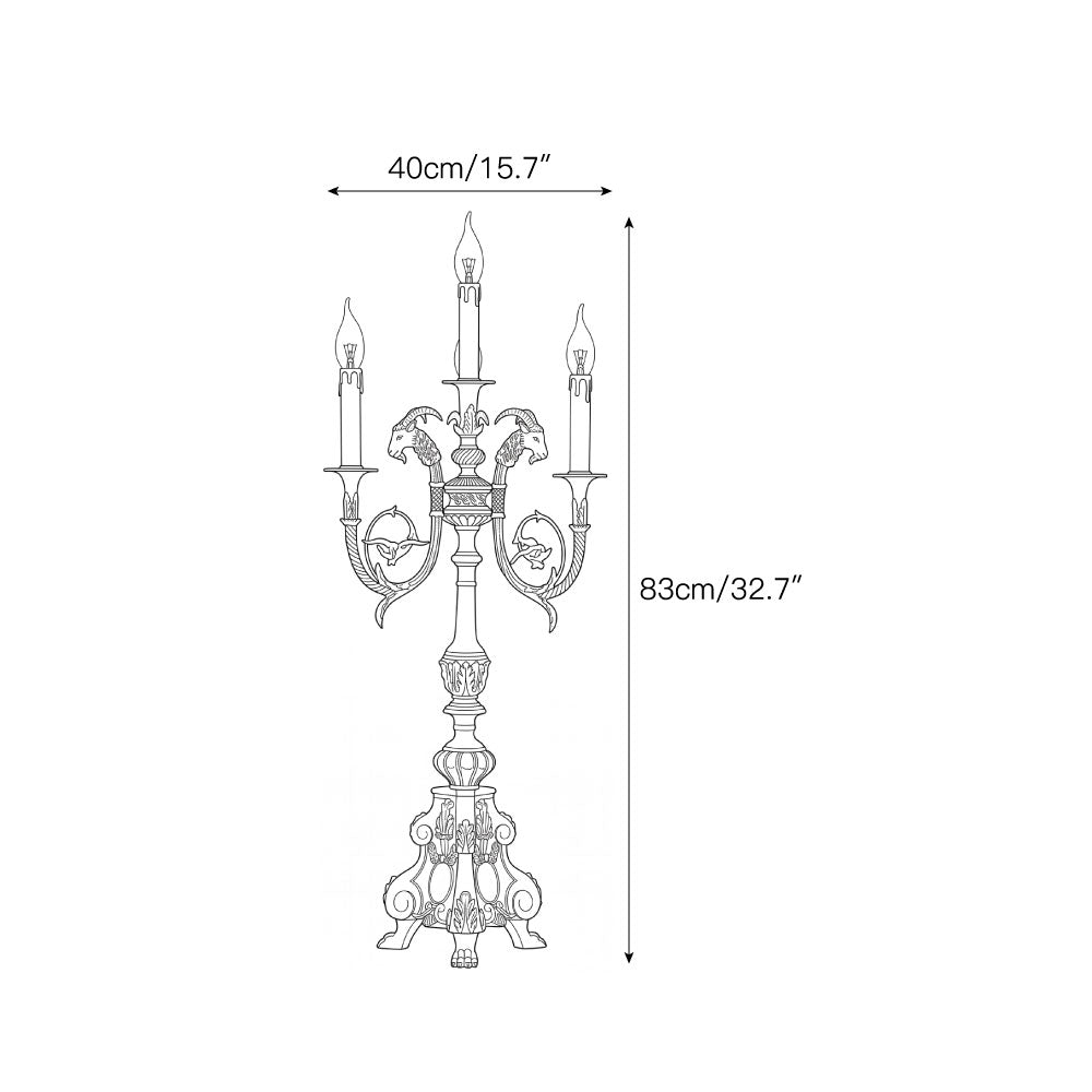 Lumiia Lampe de table chandelier en laiton