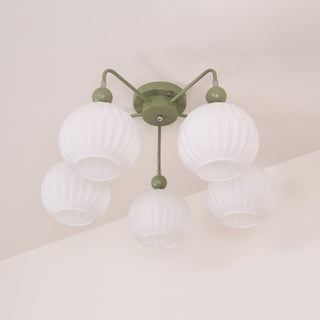 Tulip Plafonnier Blanc Fleur Verre Design