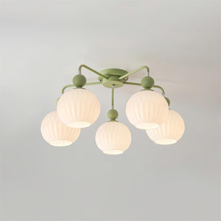 Tulip Plafonnier Blanc Fleur Verre Design