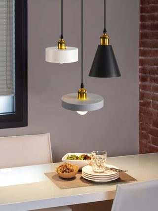 Trio Lampe Suspendue Industrielle en Résine