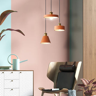 Trio Lampe Suspendue Industrielle en Résine