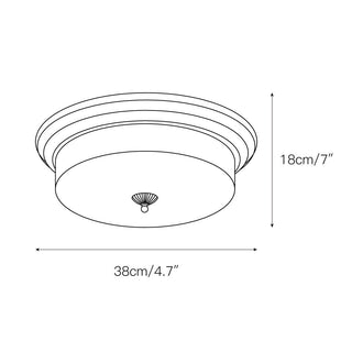 Ulcarir Lampe de Plafond Métal Verre Rétro Minimaliste Moderne