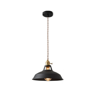 Naren Lampe Suspension Luminaire Vintage. Métal. Noir/Blanc. Salle à Manger-Luire