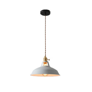 Naren Lampe Suspension Luminaire Vintage. Métal. Noir/Blanc. Salle à Manger-Luire